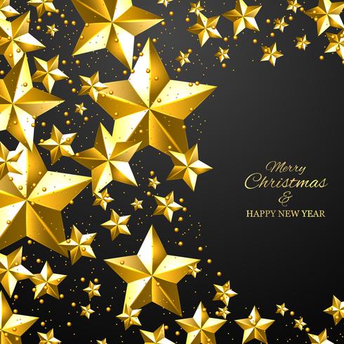 Christmas And New Years Black Background vector