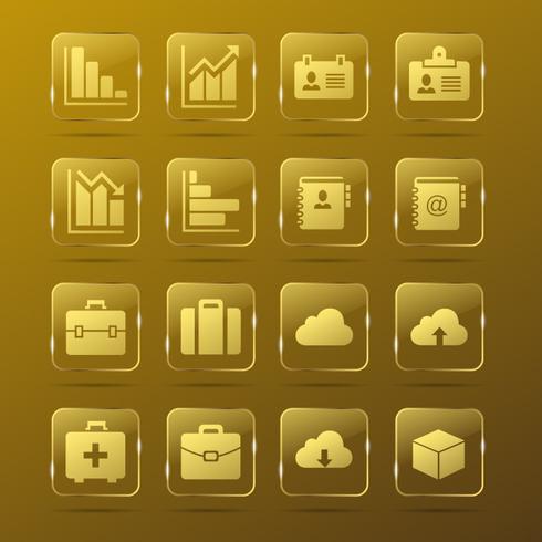 Business Gold Buttons vector