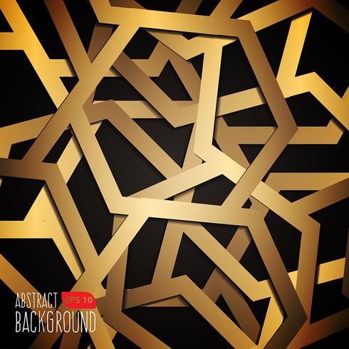 Black And Gold Background In Geometric Style vector