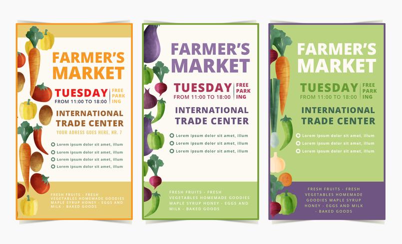 Vector Farmer's Market Flyers