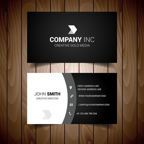 Shades Of Grey Solid Corporate Business Card vector