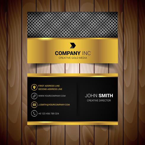 Silver And Gold Corporate Business Card vector