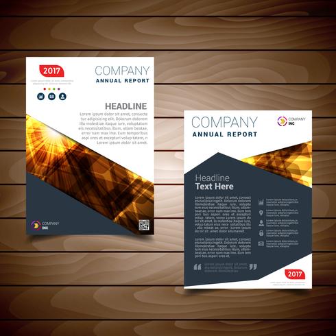 Modern Year Report Brochure Design Template vector