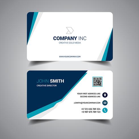 Blue Elegant Business Card vector