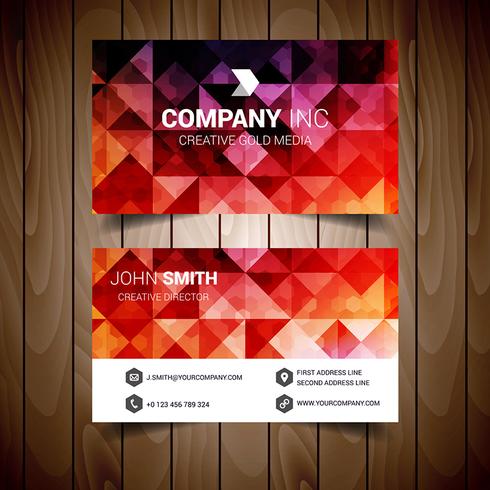 Light Orange Abstract Business Card vector