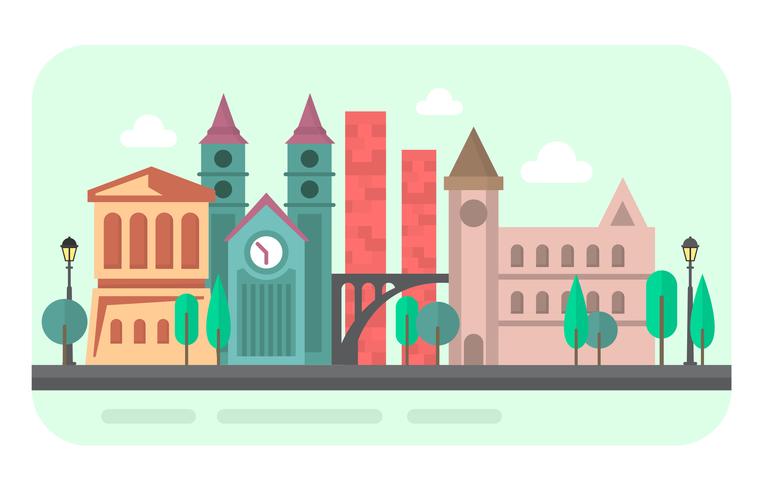 Flat City vector