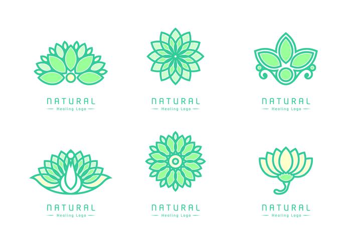 Natural Healing Logos Vector