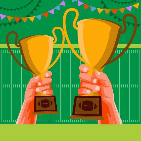 Football Party Invitation Illustration Background vector