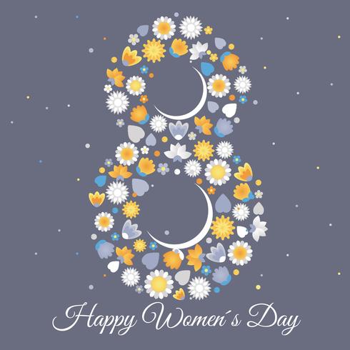 Women's Day Greeting Card Vector
