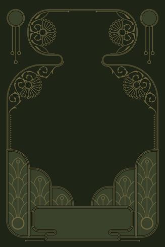 vector de marco romántico art nouveau