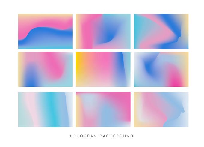 Rainbow Hologram Background Vector