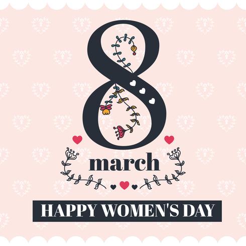 Stylish Happy Women's Day Vector