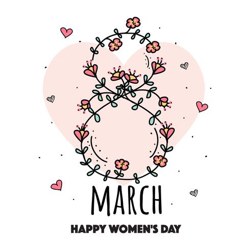 Hand Drawn Women's Day Vector