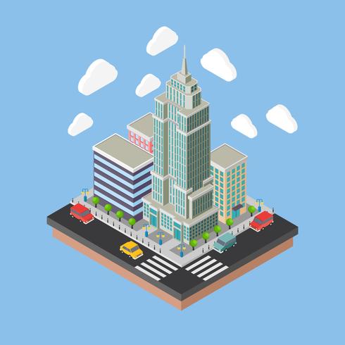 Empire state Isometric vector