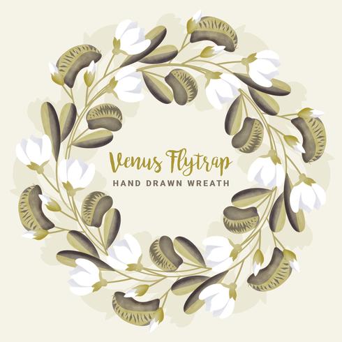 Venus Flytrap Wreath vector