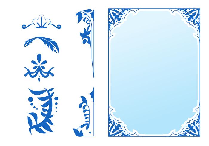 Beautiful Art Nouveau Design Elements vector