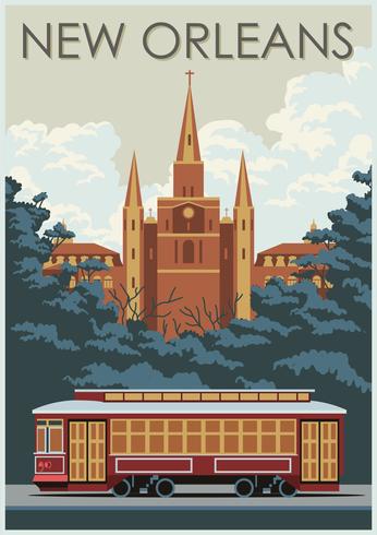 Tranvía de Nueva Orleans vector