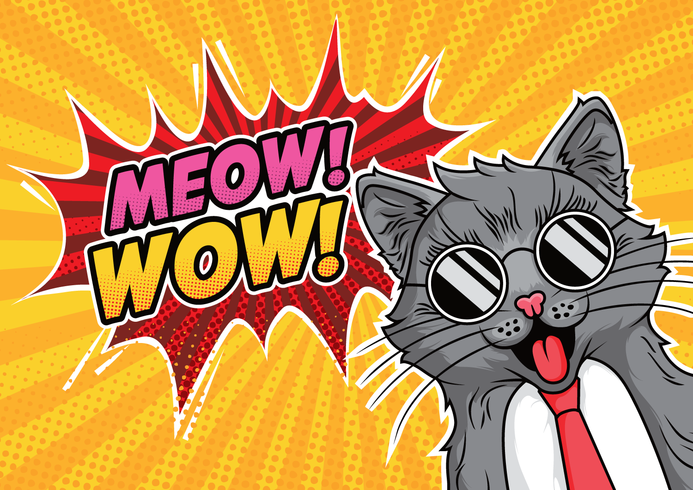 Gato Pop Art vector