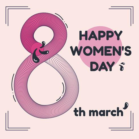 Abstract Happy Women's Day Vector