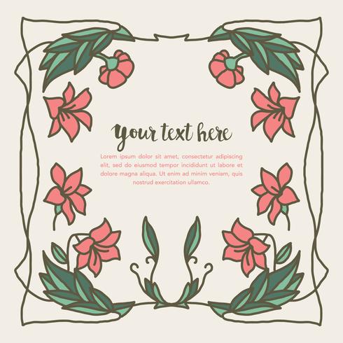 Floral Art Nouveau Frame vector