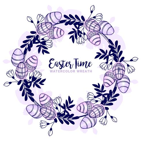 Vector Easter Wreath