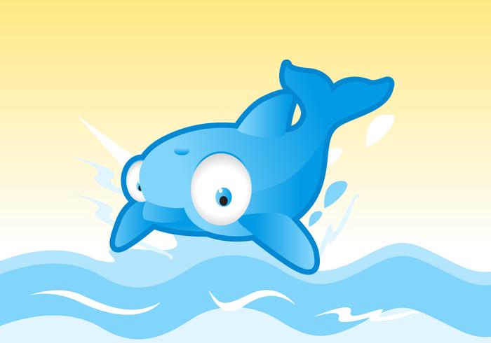 Cute Dolphin Vector