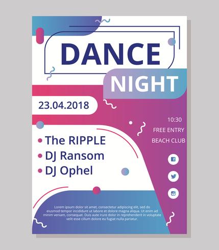 Dance Concert Poster Template vector