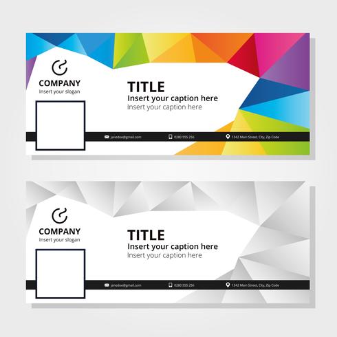 Colorful Facebook Cover Template vector