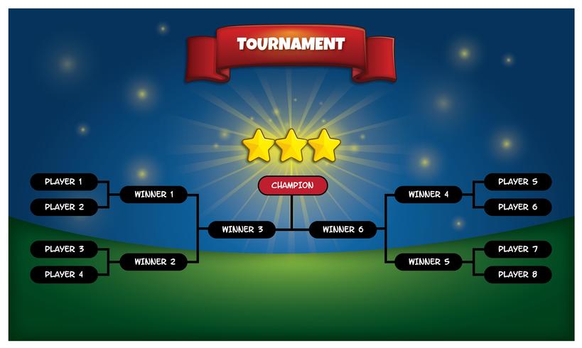 Tournament Bracket Poster vector