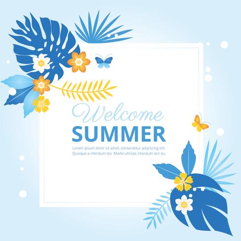 Vector Summer Greeting Card Design