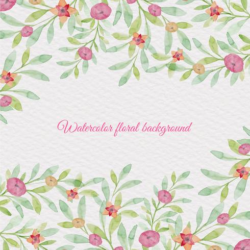 Vector Watercolor Floral Background