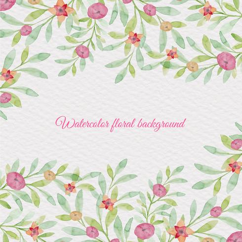 Vector Watercolor Floral Background