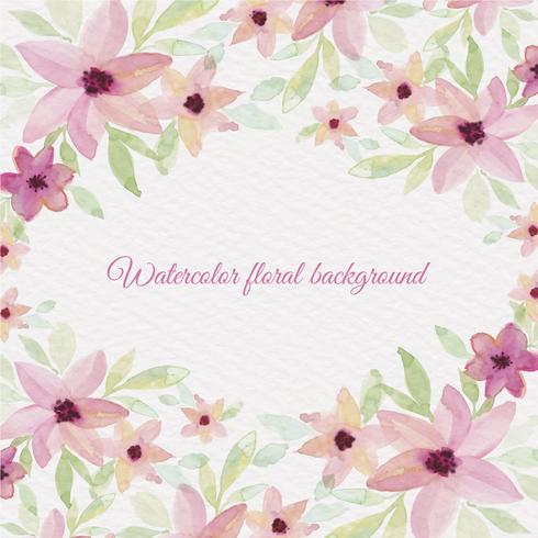 Fondo floral de la acuarela del vector