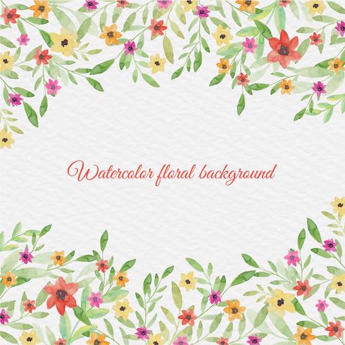 Vector Watercolor Floral Background