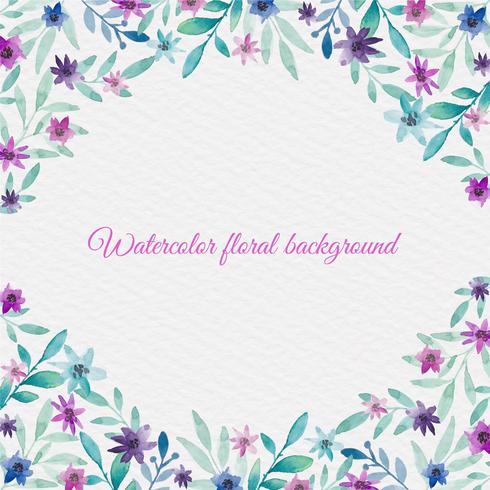 Vector Watercolor Floral Background