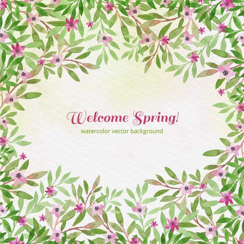 Vector Watercolor Spring Background