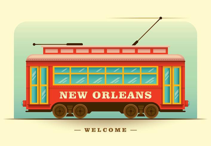 New Orleans streetcar vector