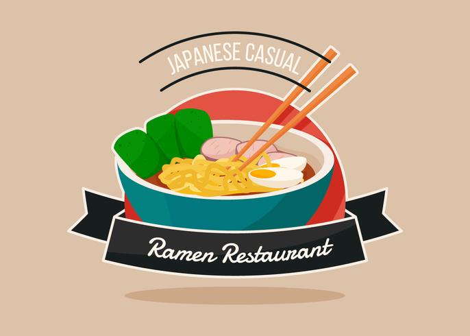 Unique Ramen Badge Vectors