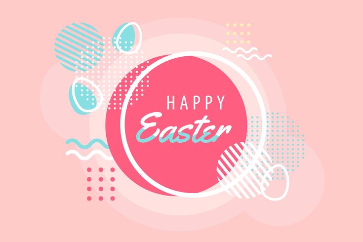 Happy Easter Memphis vector