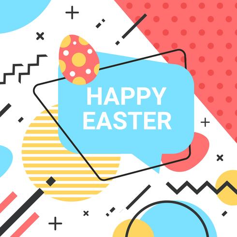 Easter Background Memphis Style vector