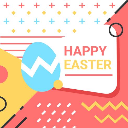 Easter Memphis Background vector