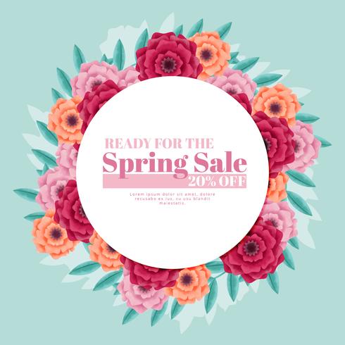 Vector Spring Sale Wreath