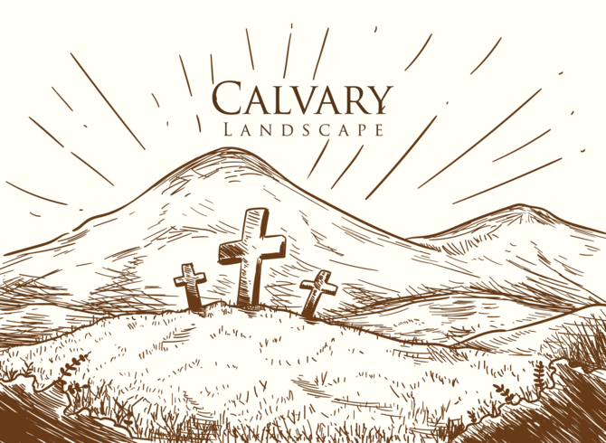 Calvary Landscape vector
