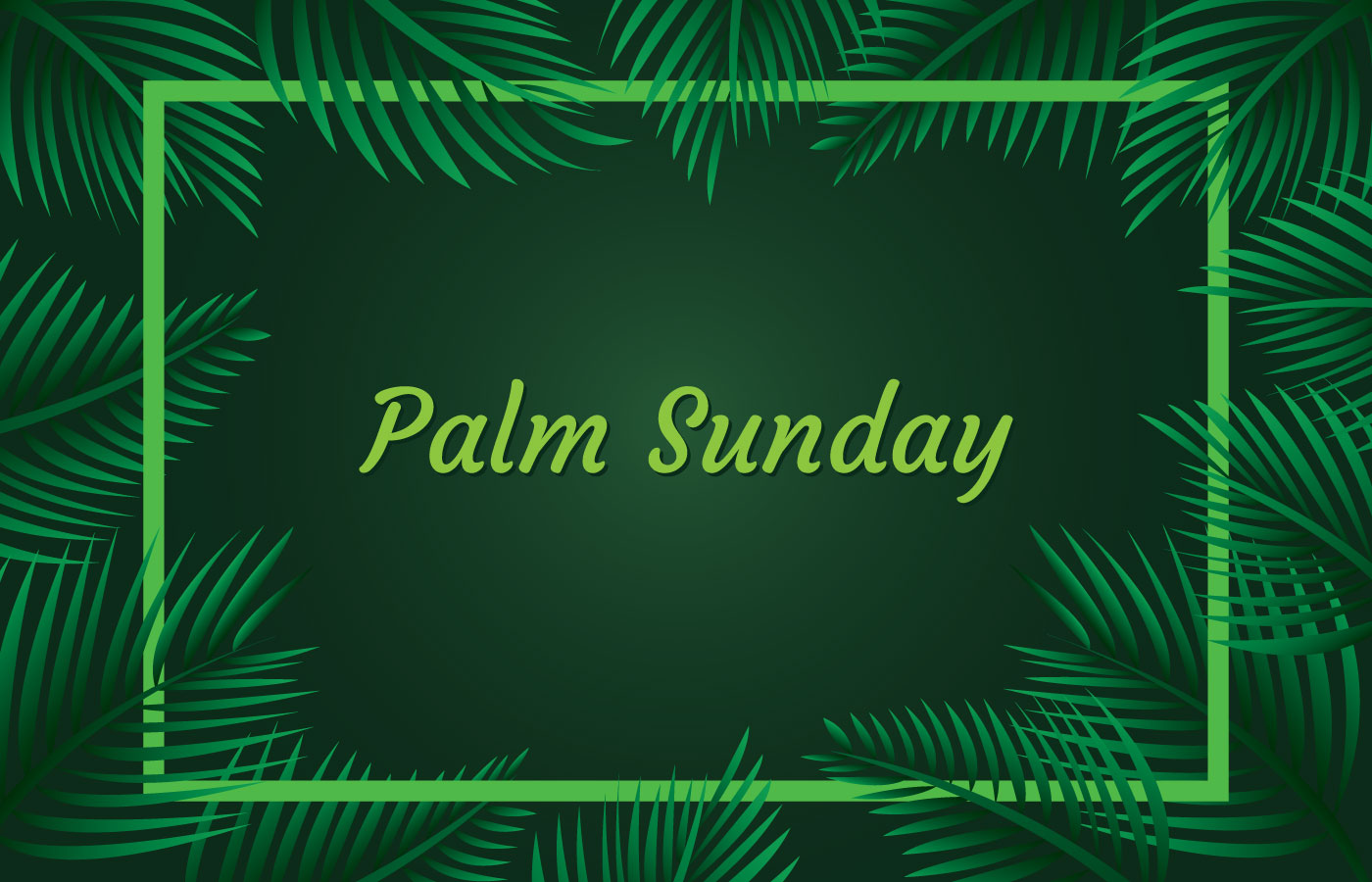 Palm Sunday Frame Background 193868 Vector Art at Vecteezy