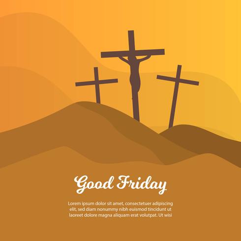 Flat Good Friday Vector Background