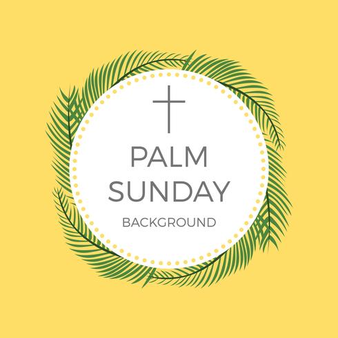 Flat Palm Sunday Vector Background