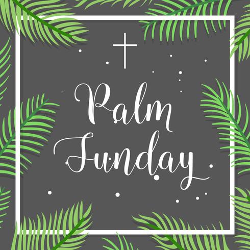 Flat Palm Sunday Background vector