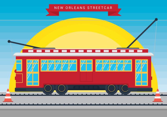 New Orleans streetcar vector