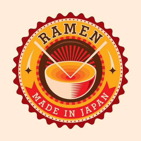 insignia de ramen vector