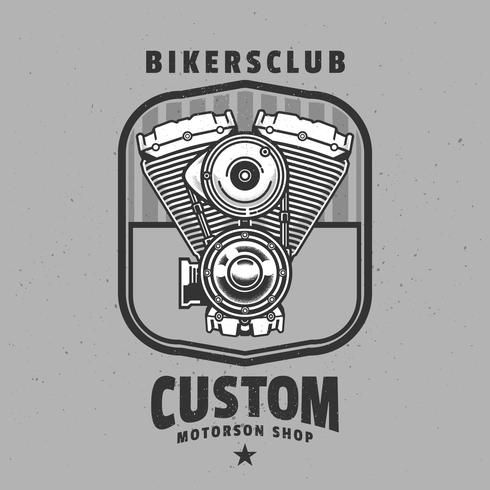 Vintage Motorcycle Engine Labels vector